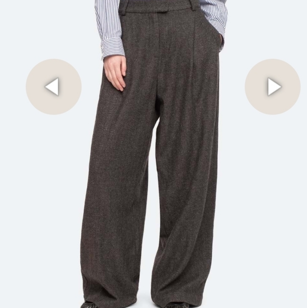 Sea New York Lucas Suiting Pants Wide Leg Wool Blend